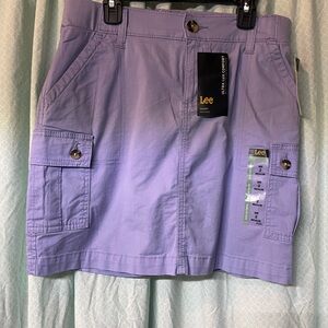 Lee Lavender Cargo Mini Skirt with Flap Pockets
